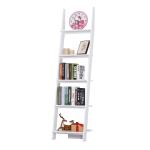 HomCom® Estantería Escalera Librería con 5 Estantes Moderna Estantería Escalonada de Pared Dimensiones totales: 50x40x195cm (LxANxAL)(c-3)