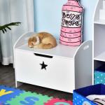 HOMCOM Caja de Almacenaje para Juguetes Baúl Organizador para Niños con Tapa para Libros Ropa 60x40x48 cmColor Rosa(c-1)