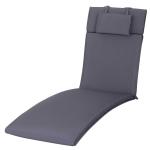 Outsunny® Cojín Tumbona Colchoneta Suave para Tumbona Almohadilla Plegable Cubiertas Acolchadas para Exterior Gris 198x53x5cm(c-1)