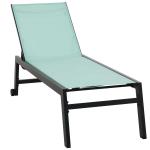 Outsunny Tumbona Multiposiciones de Jardín con Respaldo Reclinable en 5 Posiciones de Aluminio y textilene Carga 160 kg para Patio Terraza 169x65x102 cm Rojo(c-2)