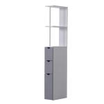 kleankin Mueble Auxiliar para Almacenaje de Baño Armario Alto para Baño con Zonas Abiertas y Cerradas 30x32x172.5 cm(c-2)