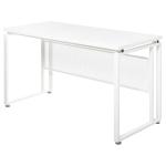 HOMCOM Mesa de Computadora Multifuncional Escritorio Estable con Pies Ajustable para Despacho Casa Estudio Gaming 135x60x75 cm Blanco(c-2)