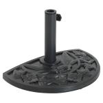 Outsunny Soporte de Sombrilla Semicircular Ajustable Universal Pie de Parasol de Cemento Base de Sombrilla Patio Jardín Estilo Retro HDPE Φ50x32x32cm(c-1)
