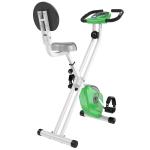 HOMCOM Bicicleta Estática para Ejercicios Profesional Vertical Plegable de Forma X Resistencia Magnética con Altura Ajustable Acero 43x97x109 cm Rojo(c-2)