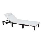 Outsunny Rattan Sun Lounger-Brown(c-1)