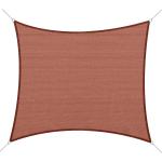 Outsunny Toldo Vela Rectangular 3x4m Sombrilla Cuadrada Polietileno HDPE 185 g/m² para Terraza Jardín Color Rojo