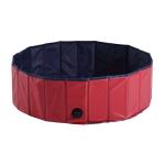 PawHut Bañera para Perros Gatos Plegable Φ100x30cm Piscina para Mascotas Natación Baño Color Rojo