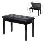 HOMCOM Banco de Piano tipo Taburete de Piel Banqueta con Espacio de Almacenamiento - 75x35x50 cm