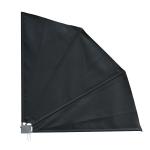 Outsunny Outsuuny Toldo Lateral Plegable de Balcón 120x120 cm en Forma de Abanico Aluminio con Soporte de Pared para Suelo Terraza Patio Beige(c-2)