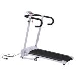 HOMCOM Cinta de Andar y Correr Plegable y Eléctrica de 500W para Fitness 1-10Km/h con Pantalla LCD y Carga Máx. 110kg Blanco y Negro(c-1)