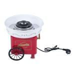 HOMCOM Máquina de Algodón de Azúcar Eléctrica Profesional Estilo Retro Regalo Infantil para Fiestas Cumpleaños Acero Inox. Aluminio 450W-550W Cotton Candy Machine 30x30x28cm Rojo(c-1)