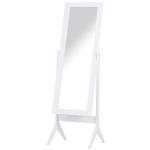 HOMCOM Espejo de Pie Cuerpo Entero Espejo de Pared Rectangular con 2 Formas de Uso Moderno para Pasillo Dormitorio Sala de Estar 37x48x152 cm Blanco(c-6)