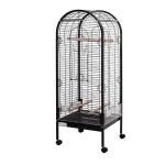 PawHut Jaula para Pájaros Grande Pajarera de Madera de Pino con 2 Puertas Bandeja Extraíble y Techo Asfáltico 68x63x165 cm(c-1)
