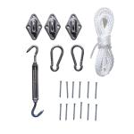 Outsunny Toldos Accesorios para Toldo Vela Cuerda Gancho Conjunto Fijacion de Acero Inoxidable(c-3)