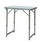 Outsunny Mesa Plegable de Picnic como una maleta para playa camping 60x45x64cm Aluminio Altura Ajustable