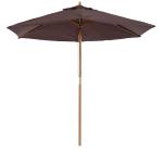 Outsunny Parasol de Patio-Café Tejido de Poliéster+Madera Diámetro 250cm x 245cm(c-5)