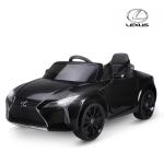 HOMCOM Coche Eléctrico para Niños +3 Años Automóvil LEXUS LC500 Control Remoto y Manual con Música Bocina y Faros Soporta Máx.30 kg 106x63x44 cm Negro(c-1)
