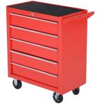DURHAND Carro de Herramientas con Ruedas para Taller Garaje y Hogar Chapa de Acero Rojo