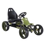HOMCOM Go-Kart a Pedales para Niños de +3 Años Coche de Pedales con Embrague Freno Asiento Ajustable Carga Máx. 35 kg 105x54x61 cm Verde(c-1)