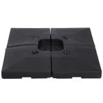 Outsunny® Base de Sombrilla Parasol 4 Piezas Pies Soporte de Sombrilla de Patio Jardín 51x51x12cm HDPE