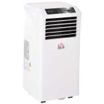 HOMCOM Aire Acondicionado Portátil 9000Btu con Ruedas R290 Temporizador LED 3 en 1 Enfriador Humidificador y Ventilador con Mando Potencia 1003W 35,4x33,8x69,8 cm Blanco