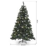 HOMCOM Árbol de Navidad Artificial grande estrecho Árbol con Soporte 210cm 865 Ramas Verde(c-2)
