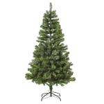 HOMCOM Árbol de Navidad de 2012 Ramas con Soporte Metálico Árbol 210 cm Puntas Blancas Artificial de Navidad Realista para Interiores Verde(c-2)