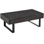 HOMCOM Mesa de Centro Cuadrada Mesa Auxiliar Multifuncional con Marco de Acero Inoxidable Estilo Moderno para Salón Sofá 80x80x34 cm Gris Cemento(c-2)