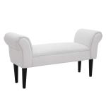 HOMCOM Taburete Pie de Cama Banqueta con Brazos Tapizada tipo Banco de Madera para Dormitorio Salón Recibidor 102x31x51cm Carga 130kg(c-4)
