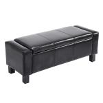 HOMCOM PU Leather Upholstered Flip-Lip Ottoman Black(c-3)