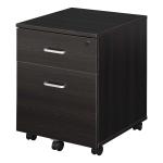 HOMCOM Gabinete de Archivos Móvil con 2 Cajones Armario para Oficina Estudio Ruedas con Frenos Llave Riel Colgante 40x45,5x52,5cm(c-1)