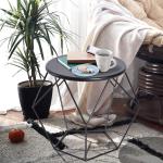 HOMCOM Mesita de Noche Trípode Mesa Auxiliar para Dormitorio Sala de Estar con 1 Cajón Borde Elevado 3 Patas de Madera Diámetros 38x45 cm Blanco(c-1)
