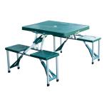 Outsunny MDF Height Adjustable Portable Picnic Dining Table Set(c-5)