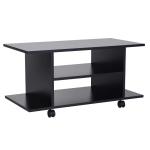 HOMCOM TV Stand W/ Shelves -White(c-2)