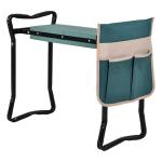 Outsunny® Taburete Reclinatorio de Jardín Portátil y Plegable Banco de Rodillas Asiento de Jardín Kneeler Carga 150kg con Almohadilla de Espuma EVA para Proteger las Rodillas y la Ropa de Manchas(c-2)