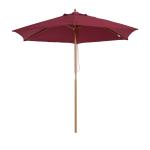 Outsunny Sombrilla Parasol de Patio Altura 2,3m Terraza Jardin Diametro 2,5m Color Rojo Vino
