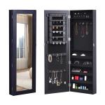 HomCom® Espejo Joyero de Pared Armario para Joyas con Cerradura(c-1)