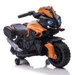 HOMCOM Moto Eléctrica para Niños de 18-48 Meses 6V con Faros Bocina 2 Ruedas de Equilibrio Velocidad Máx. de 3 km/h Motocicleta de Juguete 88,5x42,5x49 cm Naranja