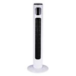 HOMCOM Ventilador de Torre con 3 Modos 3 Velocidades Pantalla LED 12H Temporizador Oscilante de 85° con Mando a Distancia Hogar Oficina Alto 110 cm Blanco(c-1)