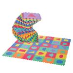 HOMCOM 36 Piezas Alfombra Puzzle Bebé 31x31x1 cm con 18 Figuras Geométricas Colchoneta Suave 3,24 metros cuadrados Lavable Juego Rompecabezas
