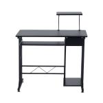 HOMCOM Escritorio de Esquina en Forma de L Mesa de Ordenador con Estantes de 3 Niveles de Almacenaje para Oficina o Estudio 120x80x97 cm Negro(c-3)