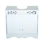 HOMCOM Armario de Baño Bajo para Lavabo con 2 Puertas y Estantes 60x30x56cm Blanco(c-1)