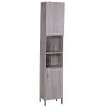kleankin Mueble Auxiliar para Almacenaje de Baño Armario Alto para Baño con Zonas Abiertas y Cerradas 30x32x172.5 cm(c-4)