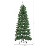 HOMCOM Árbol de Navidad Artificial grande estrecho Árbol con Soporte 210cm 865 Ramas Verde(c-1)