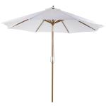 Outsunny Sombrilla Parasol de Acero Grande con Cubierta a Dos Niveles para Jardín Patio Sistema de Polea Mástil Desmonta en Dos Partes 300x300x297cm(c-2)