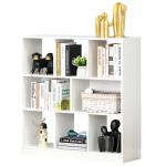 HOMCOM Estantería Librería con 8 Compartimentos Estantería de Exposición Libros Estilo Moderno para Sala de Estar Dormitorio Oficina 97,5x30x100 cm Blanco(c-1)