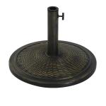 Outsunny® Base de Sombrilla Ajustable Soporte de Sombrilla Universal Pie de Parasol de Cemento Redondo Estilo Retro HDPE Patio Jardín Playa Φ48x34cm