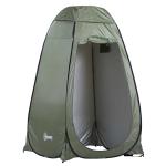 Carpa Vestidor Plegable Tienda para Bañarse Portátil con Funda para Playa y Montaña 120x120x190 cm Verde