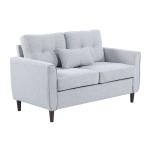 HOMCOM Sofá Cama en Forma de L Tapizada con Chaise Longue Derecho y Respaldos Ajustables por Separado en 3 Posiciones 216x139x80 cm Gris(c-2)