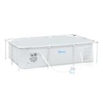Outsunny Piscina Desmontable Tubular 291x190x75 cm con Depuradora de Cartucho 1,200L/H Piscina Rectangular de Exterior para Adultos y Niños 3600L Gris